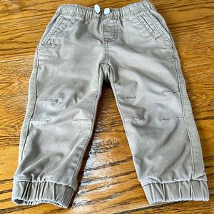 Cat & Jack infant khaki joggers.  Size 18 months.  Elastic waist and cuffs.